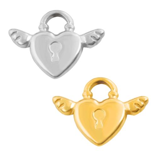 Edelstahl -Herz-Anhänger, 304 Edelstahl, plattiert, DIY, keine, 10PCs/Tasche, verkauft von Tasche