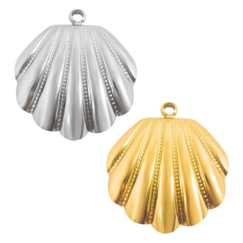 Acier inoxydable animaux Pendentifs, Acier inoxydable 304, coquille, Placage, DIY, plus de couleurs à choisir, 10PC/sac, Vendu par sac