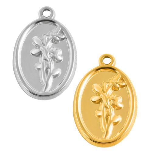 Edelstahl -Blumen-Anhänger, 304 Edelstahl, plattiert, DIY, keine, 10PCs/Tasche, verkauft von Tasche