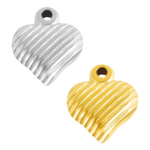 Edelstahl -Herz-Anhänger, 304 Edelstahl, plattiert, DIY, keine, 10PCs/Tasche, verkauft von Tasche
