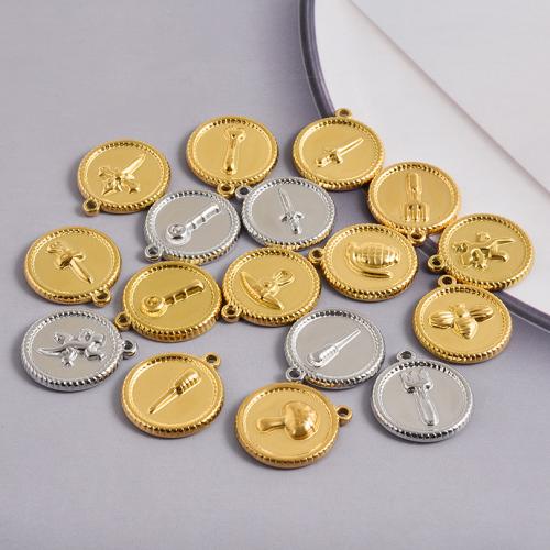 Edelstahl Schmuck Anhänger, 304 Edelstahl, plattiert, DIY, keine, 10PCs/Tasche, verkauft von Tasche