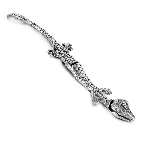 304 Edelstahl Armband, Krokodil, poliert, Modeschmuck & für den Menschen, originale Farbe, Länge:ca. 8.5 ZollInch, verkauft von PC