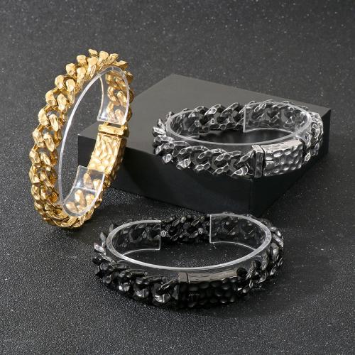 304 Edelstahl Armband, plattiert, Vintage & für den Menschen, keine, 220x13mm, verkauft von PC