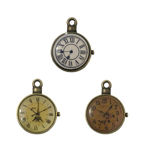 Zink-Aluminium-Anhänger, Zinklegierung, Wecker, plattiert, DIY & verschiedene Stile für Wahl, 50PCs/Tasche, verkauft von Tasche
