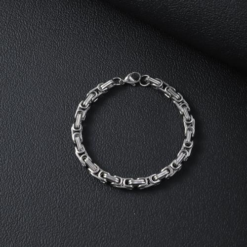 304 Stainless Steel Bracelet, Unisex & different size for choice, original color, Length:Approx 8.3 Inch, Sold By PC