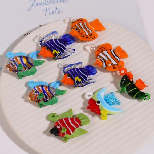 Mode Lampwork Anhänger, goldfarben plattiert, DIY, keine, 42x40mm, verkauft von PC