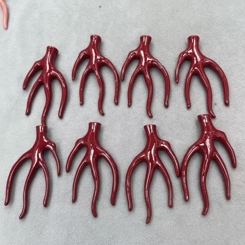 Shell Powder Perle, Branch, DIY & kein Loch, keine, 38x60mm, 100PCs/Tasche, verkauft von Tasche