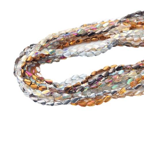 Kristall-Perlen, Kristall, DIY, mehrere Farben vorhanden, 4.50x3x7mm, verkauft per 38 cm Strang
