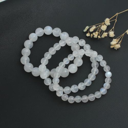 Gemstone Bracelets, Moonstone, fashion jewelry, white, Length:Approx 21 cm, Sold By PC