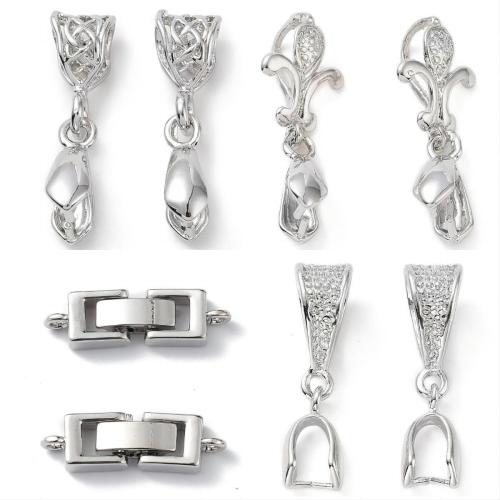 Brass Clasp Findings, plated, DIY, more colors for choice, nickel, lead & cadmium free, 20PCs/Bag, Sold By Bag