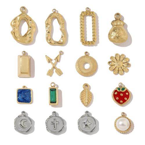 Bijoux pendentifs en acier inoxydable , Acier inoxydable 304, Placage, DIY & styles différents pour le choix & émail, Vendu par PC