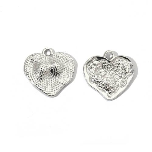 Edelstahl -Herz-Anhänger, 304 Edelstahl, plattiert, DIY & verschiedene Stile für Wahl, verkauft von PC