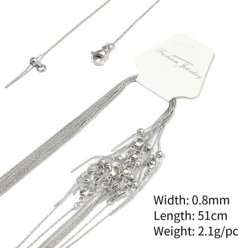 Messingkette Halskette, Messing, plattiert, DIY & verschiedene Stile für Wahl, 10PCs/Tasche, verkauft von Tasche