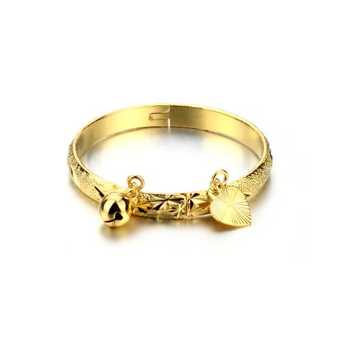 metal Brazalete, chapado en color dorado, Joyería & para  los niños, 135x6mm, Vendido por UD