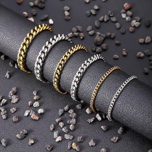 304 Stainless Steel Bracelet, plated, fashion jewelry & different size for choice & for man, more colors for choice, Sold By PC