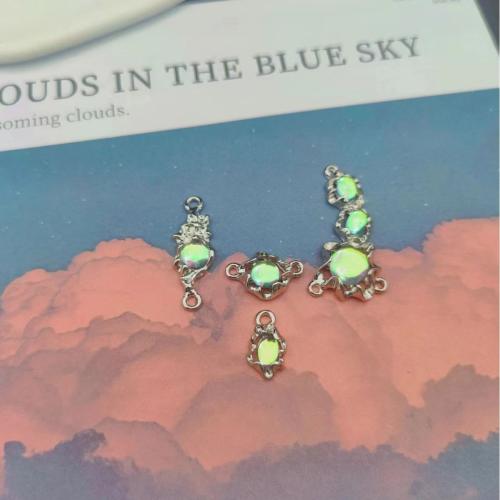 Edelstein Anhänger Schmuck, Zinklegierung, mit Mondstein, plattiert, DIY & verschiedene Stile für Wahl, verkauft von PC