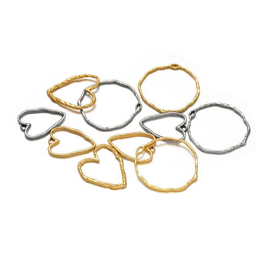 Bijoux pendentifs en acier inoxydable , Acier inoxydable 304, Placage de couleur d'or, DIY & creux, plus de couleurs à choisir, 5PC/sac, Vendu par sac