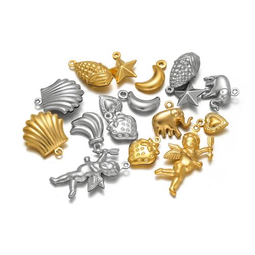 Edelstahl Schmuck Anhänger, 304 Edelstahl, goldfarben plattiert, DIY, keine, 20PCs/Tasche, verkauft von Tasche
