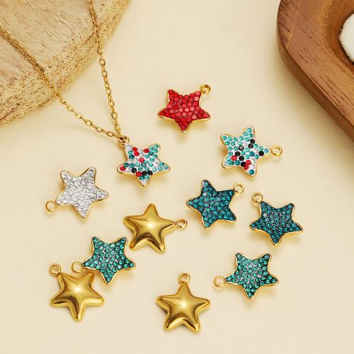 Edelstahl Schmuck Anhänger, 304 Edelstahl, goldfarben plattiert, DIY & mit Strass, keine, 10PCs/Tasche, verkauft von Tasche