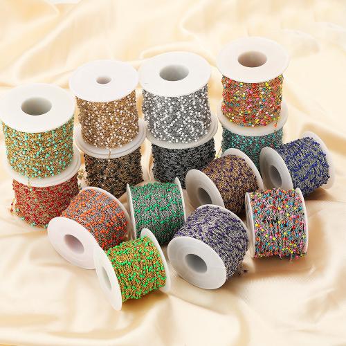 Edelstahl-Schmuck -Kette, 304 Edelstahl, goldfarben plattiert, DIY & Emaille, keine, 2m/Tasche, verkauft von Tasche