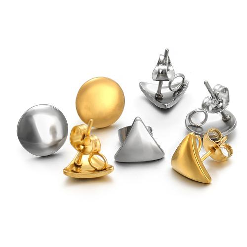 Edelstahl Ohrringe, 304 Edelstahl, goldfarben plattiert, Modeschmuck, keine, 10PCs/Tasche, verkauft von Tasche