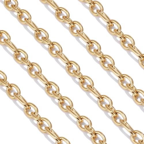 Edelstahl-Schmuck -Kette, 304 Edelstahl, goldfarben plattiert, DIY, keine, verkauft von m