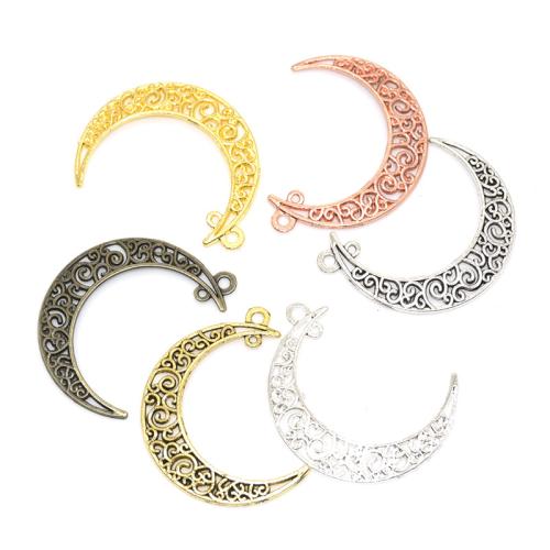 Zinklegierung hohle Anhänger, Mond, plattiert, DIY, keine, 40x30mm, verkauft von PC