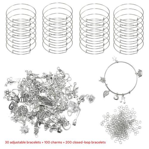 DIY Jewelry Supplies, Tibetan Style, antique silver color plated, adjustable, Sold By Set