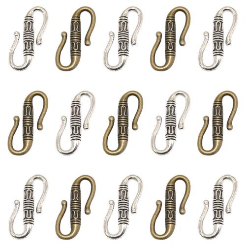 Zinklegierung S-Verschluss, Buchstabe S, plattiert, DIY, keine, 22x12mm, verkauft von PC