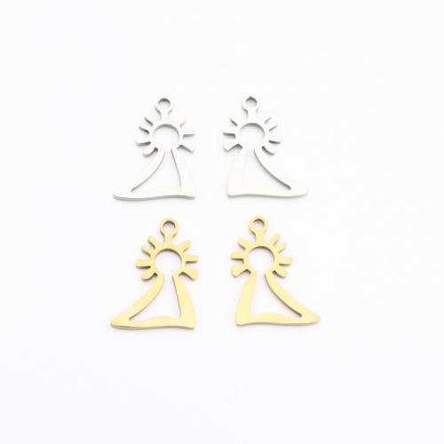 Bijoux pendentifs en acier inoxydable , Acier inoxydable 304, Placage, DIY & creux, plus de couleurs à choisir, 14x10x1mm, Vendu par PC