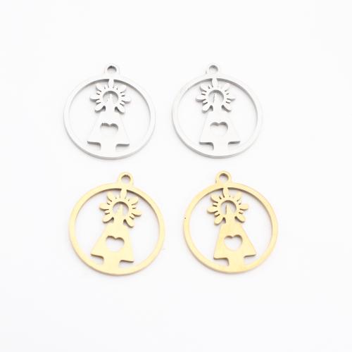 Bijoux pendentifs en acier inoxydable , Acier inoxydable 304, Placage, DIY & creux, plus de couleurs à choisir, 17x15x1mm, Vendu par PC