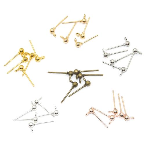 Eisen Ohrring Stecker, plattiert, DIY & verschiedene Größen vorhanden, keine, verkauft von PC