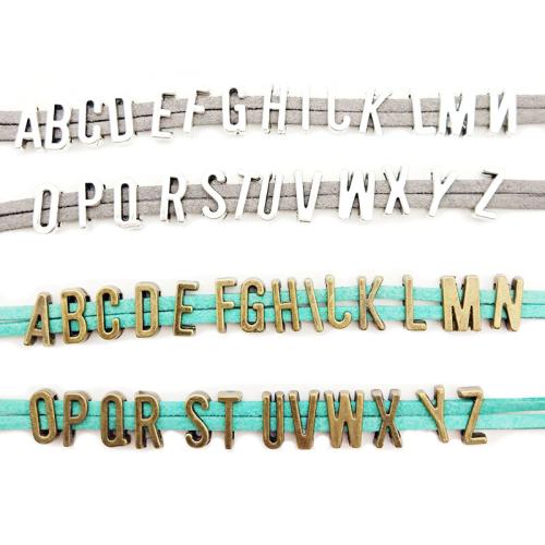 Разделитель бусин Рондель из цикового сплава, цинковый сплав, Алфавитное письмо, Другое покрытие, DIY, Много цветов для выбора, 11x6mm, 26ПК/сумка, продается сумка