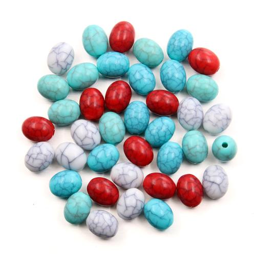 Kunststoffperlen, Kunststoff, oval, DIY & Emaille, keine, 8x10mm, verkauft von PC