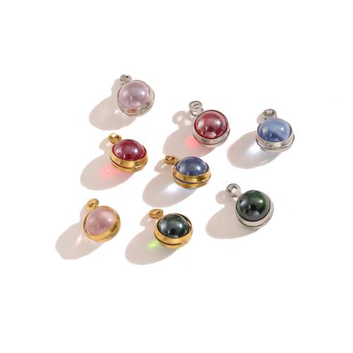 KRISTALLanhänger, 304 Edelstahl, mit Kristall, plattiert, DIY, keine, 100PCs/Tasche, verkauft von Tasche