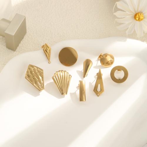 Edelstahl Ohrringe, 304 Edelstahl, plattiert, Modeschmuck, keine, 100PCs/Tasche, verkauft von Tasche