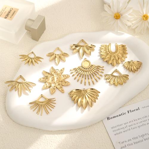 Bijoux pendentifs en acier inoxydable , Acier inoxydable 304, Placage de couleur d'or, DIY, doré, 10PC/sac, Vendu par sac