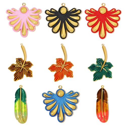 Stainless Steel Pendants, 304 Stainless Steel, plated, DIY & enamel, more colors for choice, 3PCs/Bag, Sold By Bag