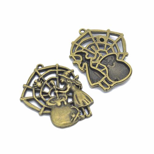 Pendentifs en forme de personnage en alliage de Zinc, Sorcier, Placage, DIY, plus de couleurs à choisir, 40x30mm, Vendu par PC