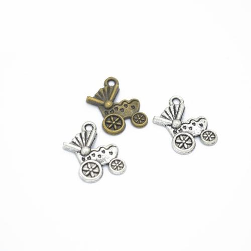 Pendentifs en alliage de zinc, Landau de bébé, Placage, DIY, plus de couleurs à choisir, 20x10mm, Vendu par PC