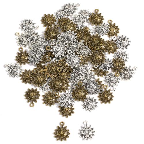 Pendentifs en alliage de zinc, soleil, Placage, DIY, plus de couleurs à choisir, 20x16mm, Vendu par PC