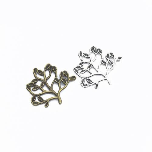 Pendentifs en alliage de zinc, arbre, Placage, DIY, plus de couleurs à choisir, 32x30mm, Vendu par PC