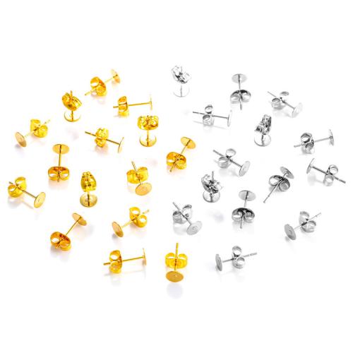 Clou de boucle d'oreille en acier inoxydable, Acier inoxydable 304, Placage, DIY & normes différentes pour le choix, plus de couleurs à choisir, Vendu par PC