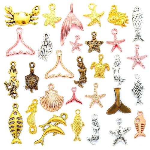 Zinklegierung Tier Anhänger, plattiert, gemischtes Muster & DIY, keine, 30PCs/setzen, verkauft von setzen