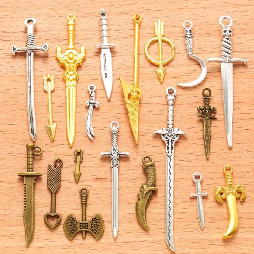 Pendentifs en alliage de zinc, épéesabre, Placage, DIY & styles différents pour le choix, Vendu par PC
