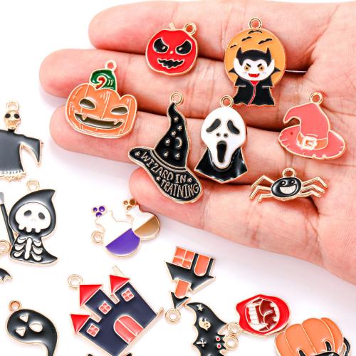 Fashion Halloween Pendant, Tibetan Style, plated, Halloween Design & DIY & different styles for choice & enamel, 10PCs/Bag, Sold By Bag