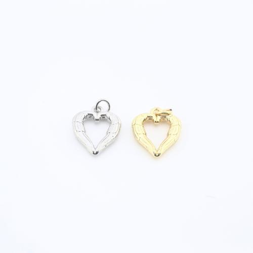 Brass Heart Pendants, plated, DIY, more colors for choice, nickel, lead & cadmium free, 13x12x3mm, Sold By PC
