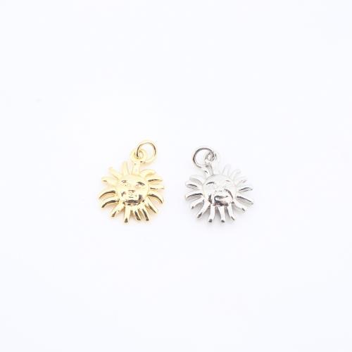 Bijoux pendentifs en laiton, soleil, Placage, DIY, plus de couleurs à choisir, protéger l'environnement, sans nickel, plomb et cadmium, 14x11x2mm, Vendu par PC