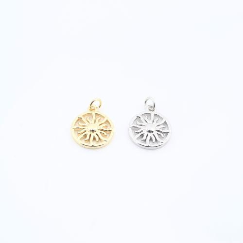 Brass Jewelry Pendants, Sun, plated, DIY, more colors for choice, nickel, lead & cadmium free, 14x12x2mm, Sold By PC