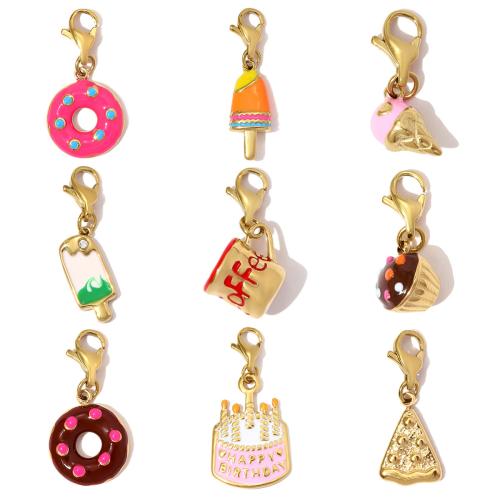 Edelstahl Schmuck Anhänger, 304 Edelstahl, plattiert, DIY & Emaille & mit Strass, keine, 3PCs/Tasche, verkauft von Tasche